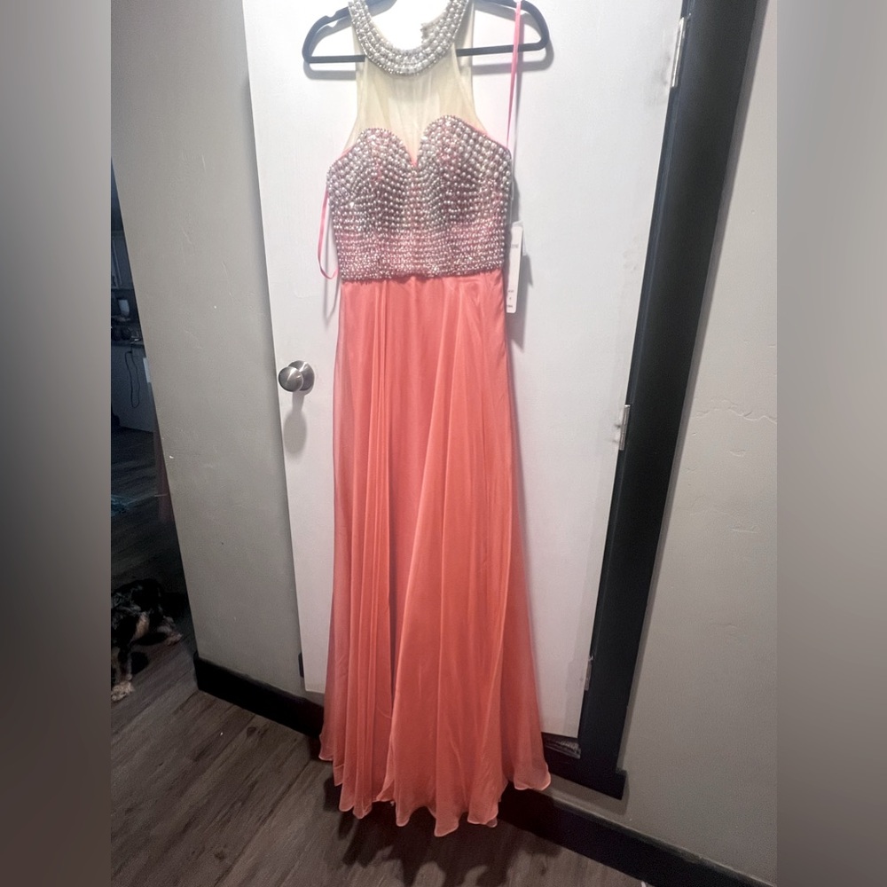 Beaded bodice gown